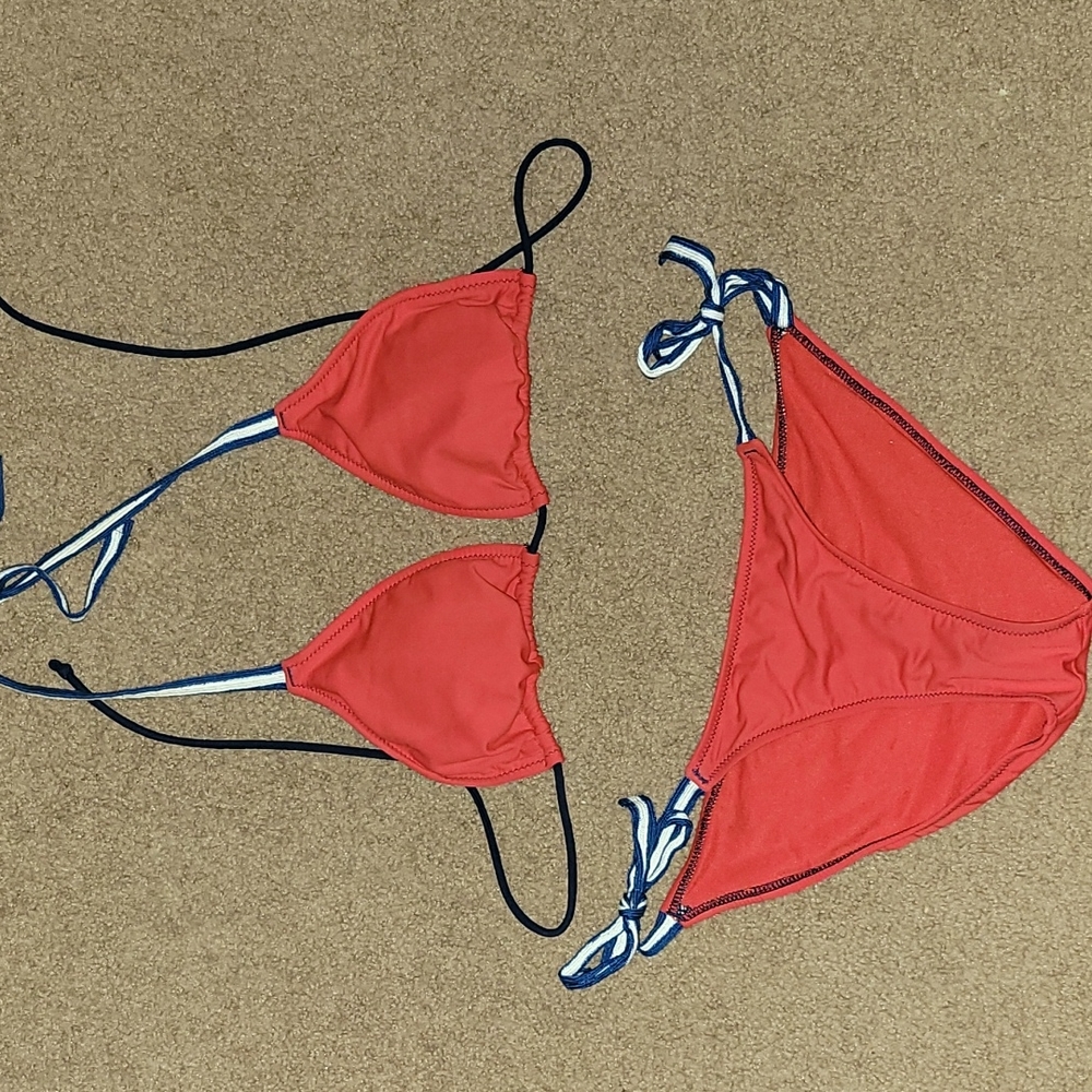 American Eagle Red Bikini Small